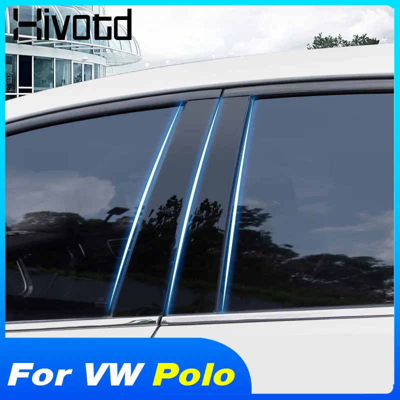 Аксессуары Hivotd для VW Polo 2020 2019 наклейки на столб центральной оконной стойки