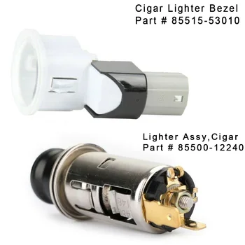 

12V Cigar Lighter Assembly Socket Element & Bezel Set Durable Car Accessory For Toyota / Lexus / Scion