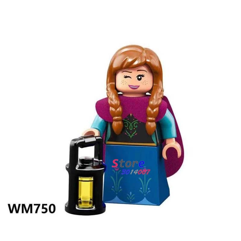 WM750 50 шт. История игрушек Мультфильм Анна Жираф арбуз хула Лула Люся конфеты рэпер котенок поп звезда строительные блоки для детей - Цвет: WM750