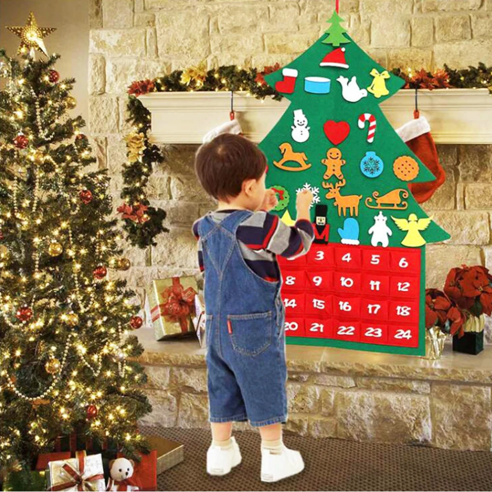 Felt Diy Christmas Tree Advent Calendar Birthday Advent Calendar Fabric Calendar  Christmas Gift Tree Decorations New Year Decor - Advent Calendars -  AliExpress