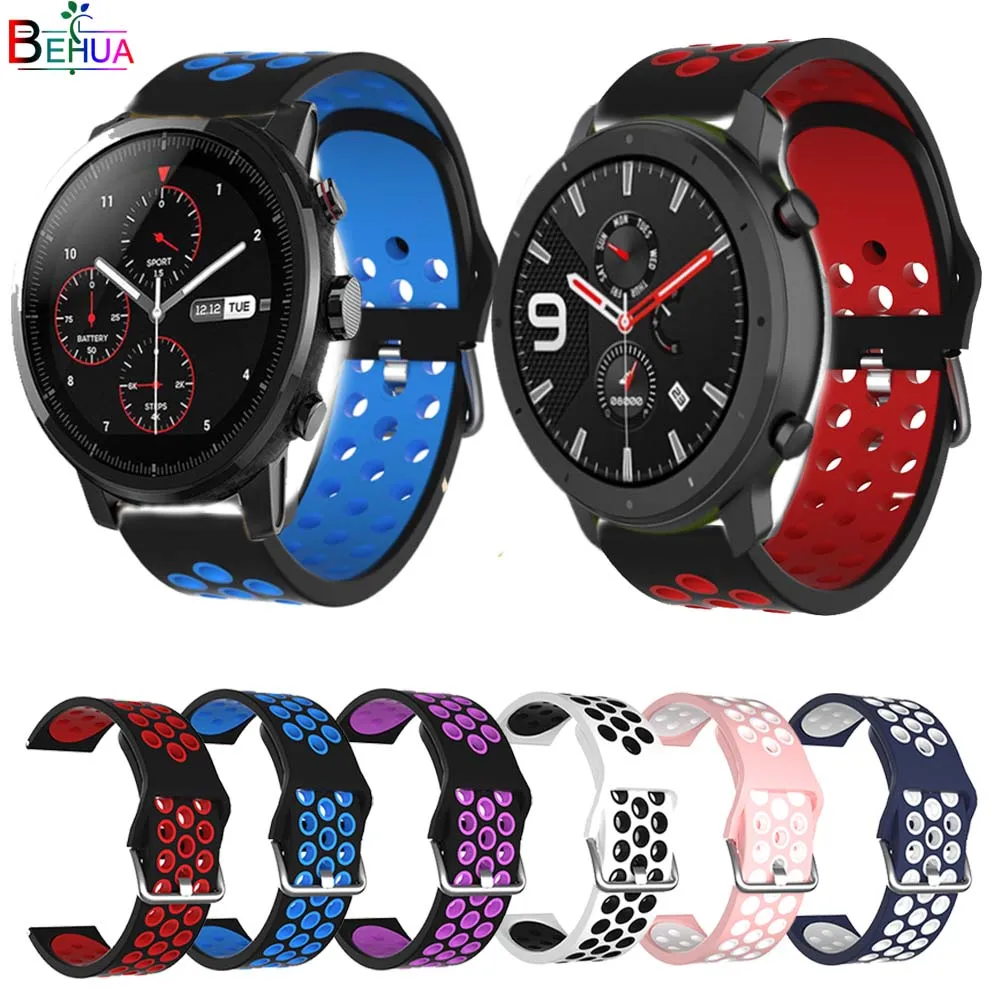 Спортивный ремешок для часов Xiaomi Huami Amazfit Stratos 2 2S 3 Pace / GTR 47 мм браслет 22 | Наручные