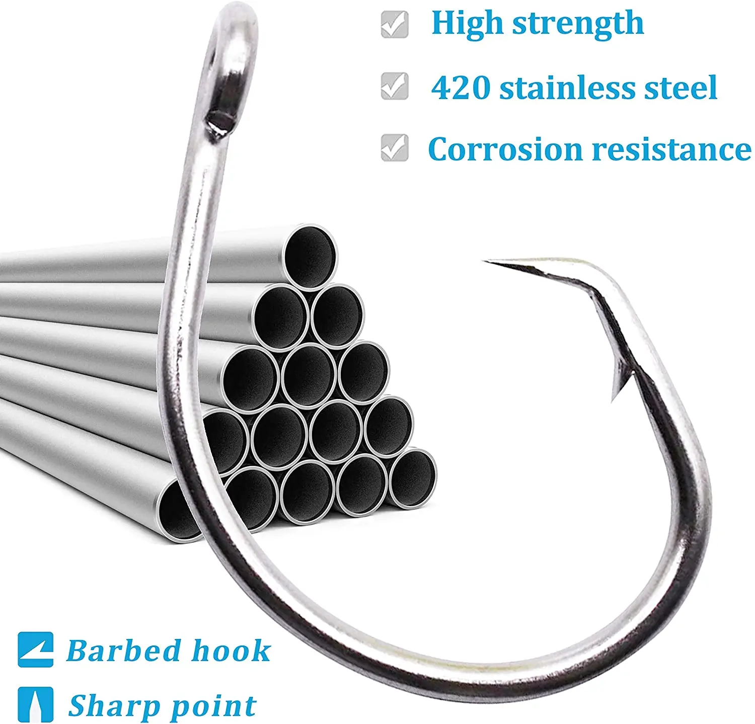 Stainless Steel Fishing Tuna Hooks