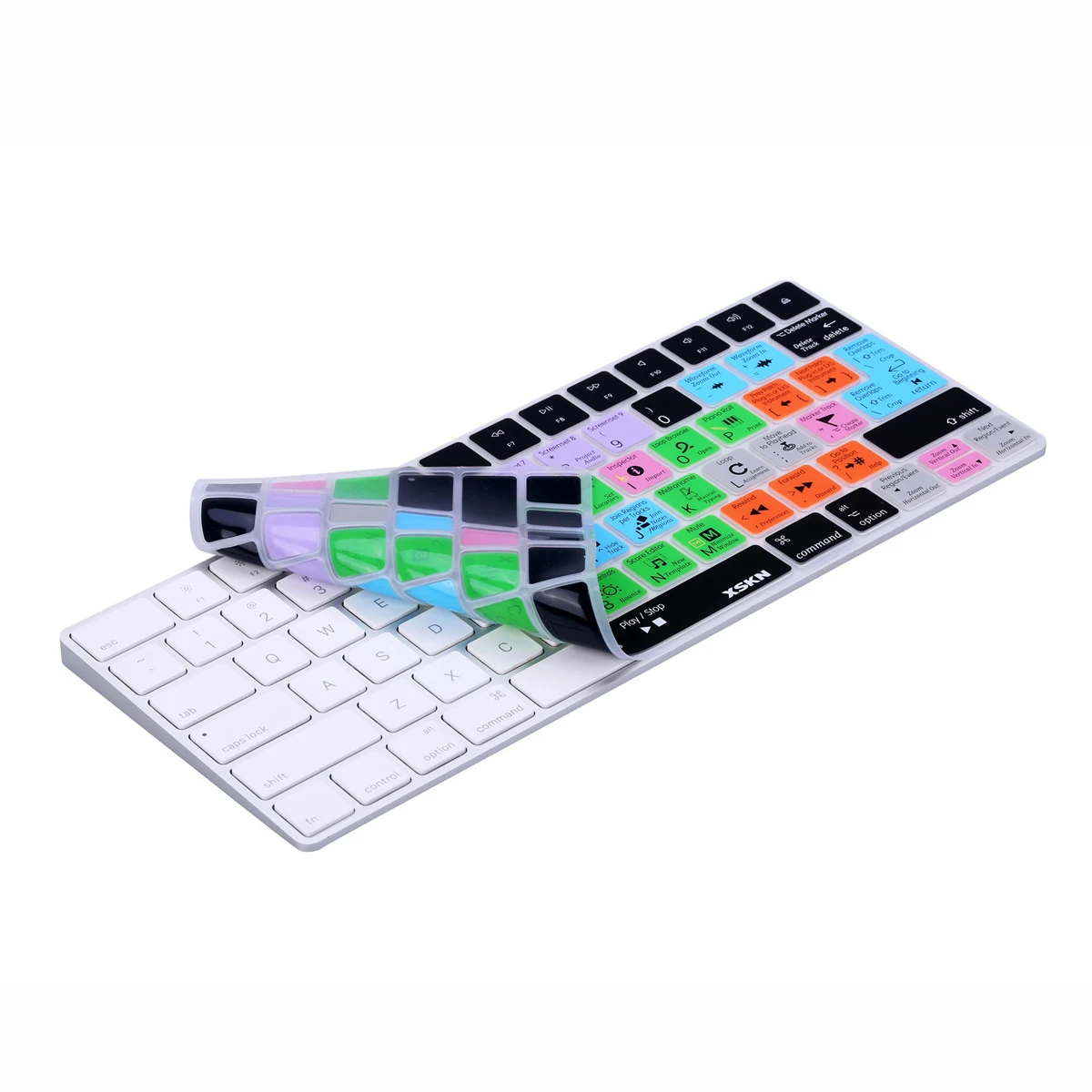 Xskn para Apple Capa de Pele Magic Keyboard Logic Atalho Silicone Teclado Funcional Hotkeys Capa Protetora Adesivo Pro x - Imagem 3