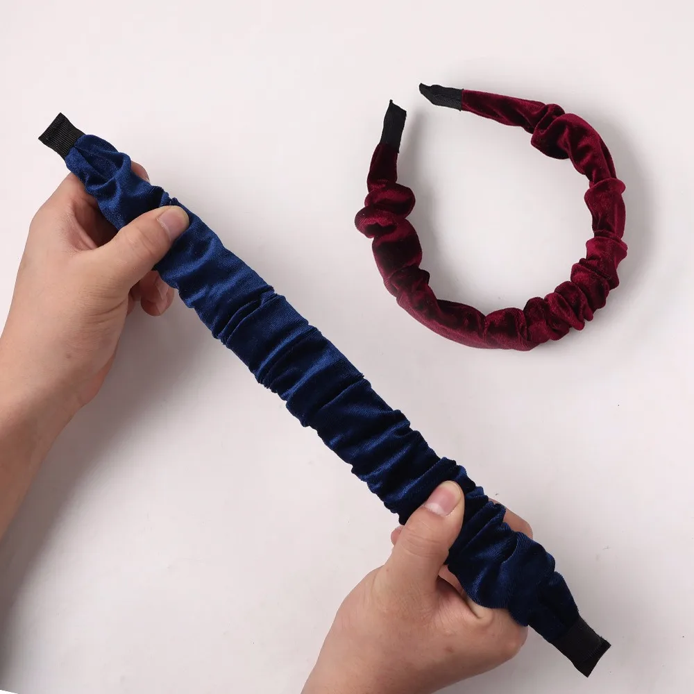 1 шт. винтажная бархатная широкая повязка на голову зимняя женская