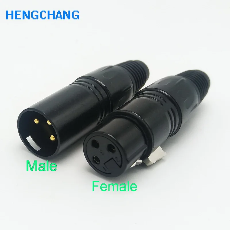 10 шт. позолоченный 3Pin XLR разъем женский и мужской разъем микрофон разъем микрофона адаптер разъем