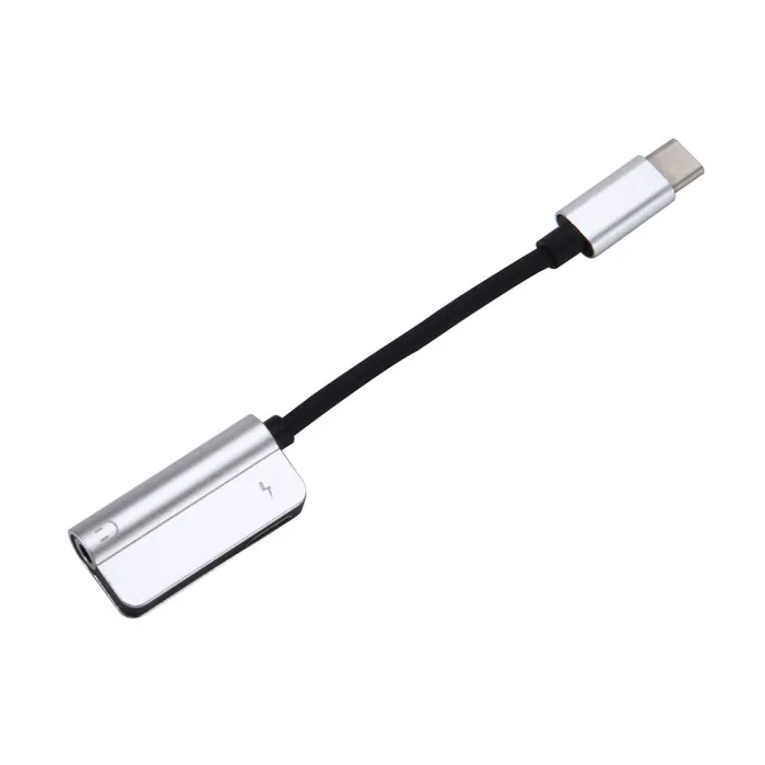 USB C аудио кабель 2 в 1 type-C до 3,5 мм разъем для наушников адаптер приемник аудио сплиттер для Xiaomi 8 AS99