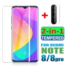 2 в 1 камера закаленное стекло для Xiaomi redmi note 8pro защита экрана на redmy note 8 pro Защитная пленка для объектива Glas note8 pro