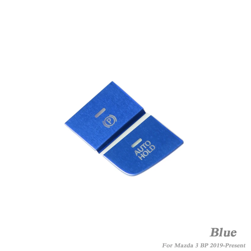 2pcs blue Автомобильный Стайлинг интерьера молдинги электронный ручной тормоз Блестки для Mazda 3 BP-Н. В. Мультимедийные кнопки полые блестки - Название цвета: 2pcs blue