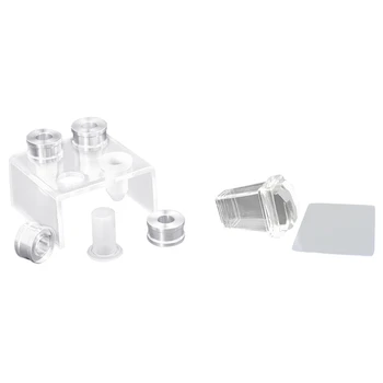 

9 Pcs DIY 12.1mm Simple Lipstick Filling Tube Silicone Mold & 1 Set Clear Jelly Silicone Nail Art Stamper Scraper Sets