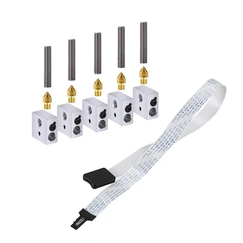 

1x Extension Cable Adapter for Micro-SD to TF Card & 15pc 1.75mm Teflon Throat Tube+0.4mm Extruder Nozzle Print Heads