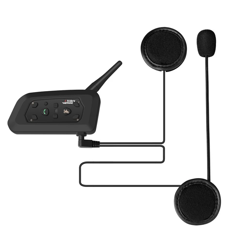 V6 мотоциклетный шлем Bluetooth гарнитура Интерком 6 всадников беспроводной интерком