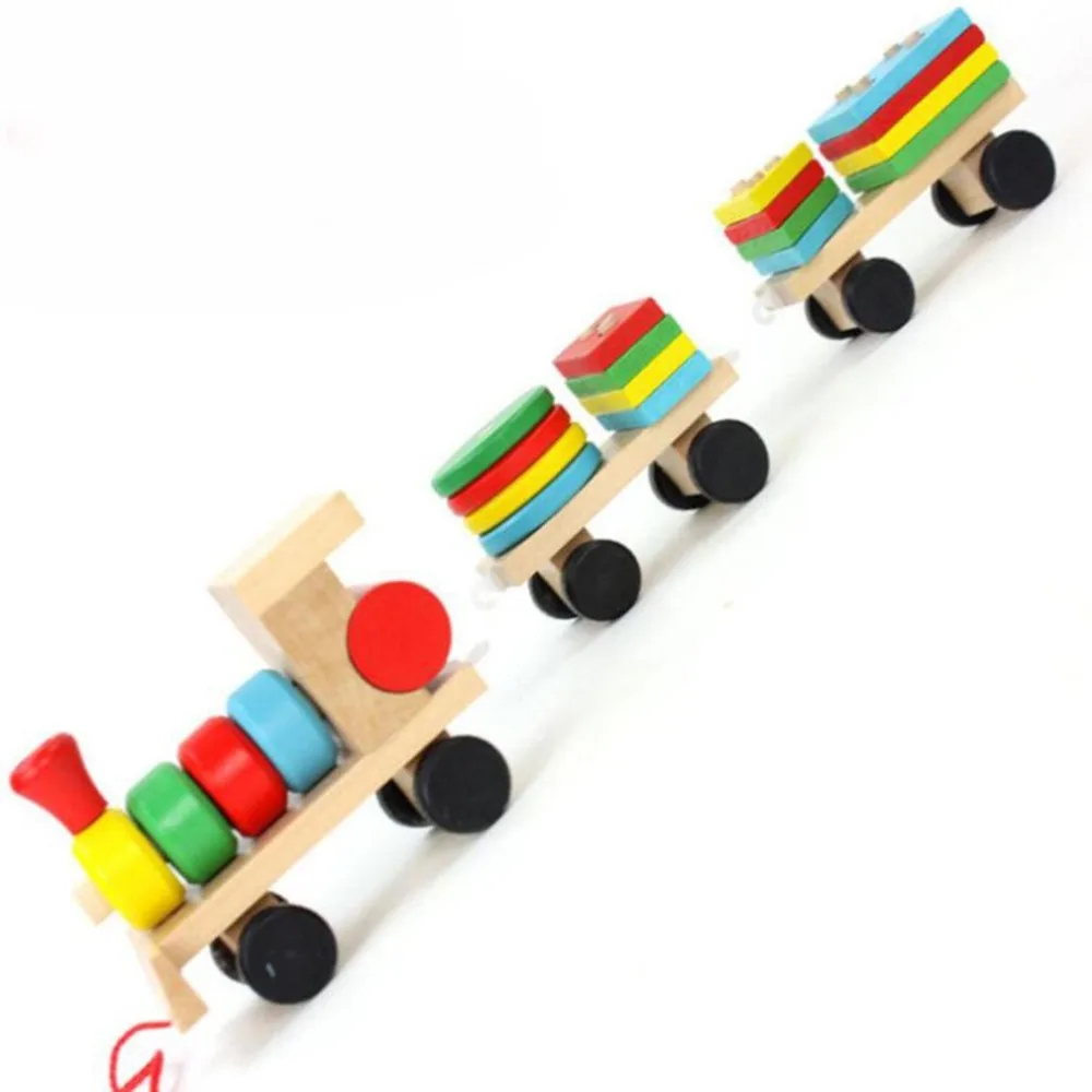 Lovely Charming Wood Train Christmas New Year Innovative Gift Kid Toys For Children Diecasts & Toy Vehicles