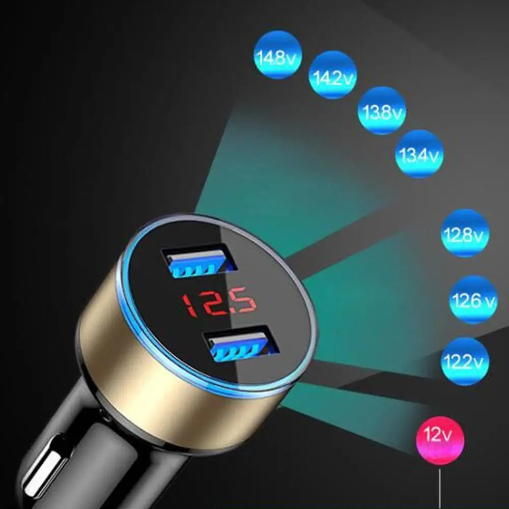 

3.1A Car Charger Quick Charge 3.0 Universal Dual USB Fast Charging QC Aluminum Car-Charger for Xiaomi Samsung iPhone 11
