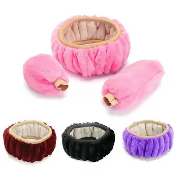 

Winter Warm Furry Handbrake Gear Shift Steering Wheel Cover 38cm*38cm 1 Set Include Handbrake Gear Shift & Steering Wheel Cover