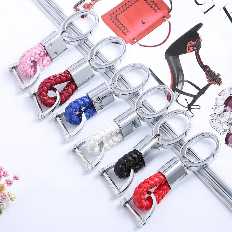 

Hand Woven Car Keychain Keyring For Honda Hyundai Infiniti Audi Ferrari Fiat Ford Car Styling Key Ring Chain Holder for Car Key