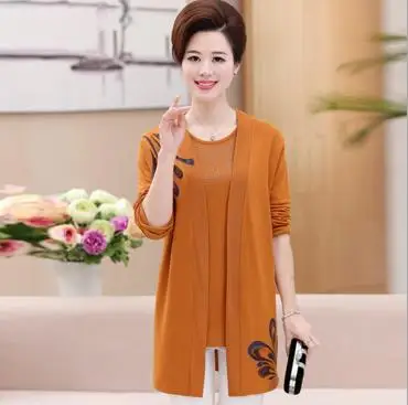 Осень feminino пончо blusa трикотажные женские вязаный свитер женские длинные рукава Кардиган, большие размеры матери комплект одежды S277