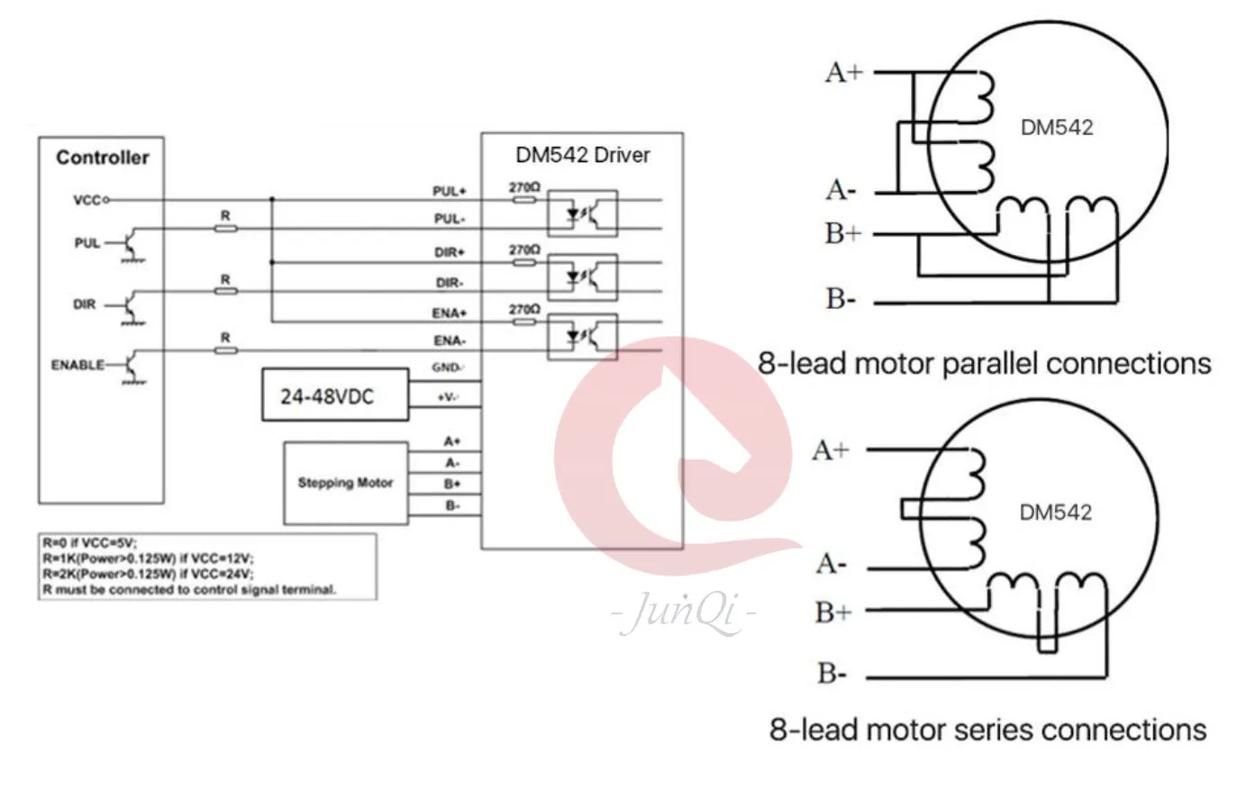 Description Picture 5 of itemLeadshine DM542 CNC Stepper Drive 2ph 1~4.2A 20~50VDC Matching Nema23 34 Stepping motor
