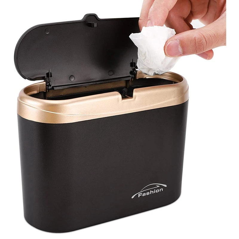 Car Trash Can with Lid Bin Dustbin Garbage Organizer Holder Small Wastebasket Container for SUV | Автомобили и мотоциклы