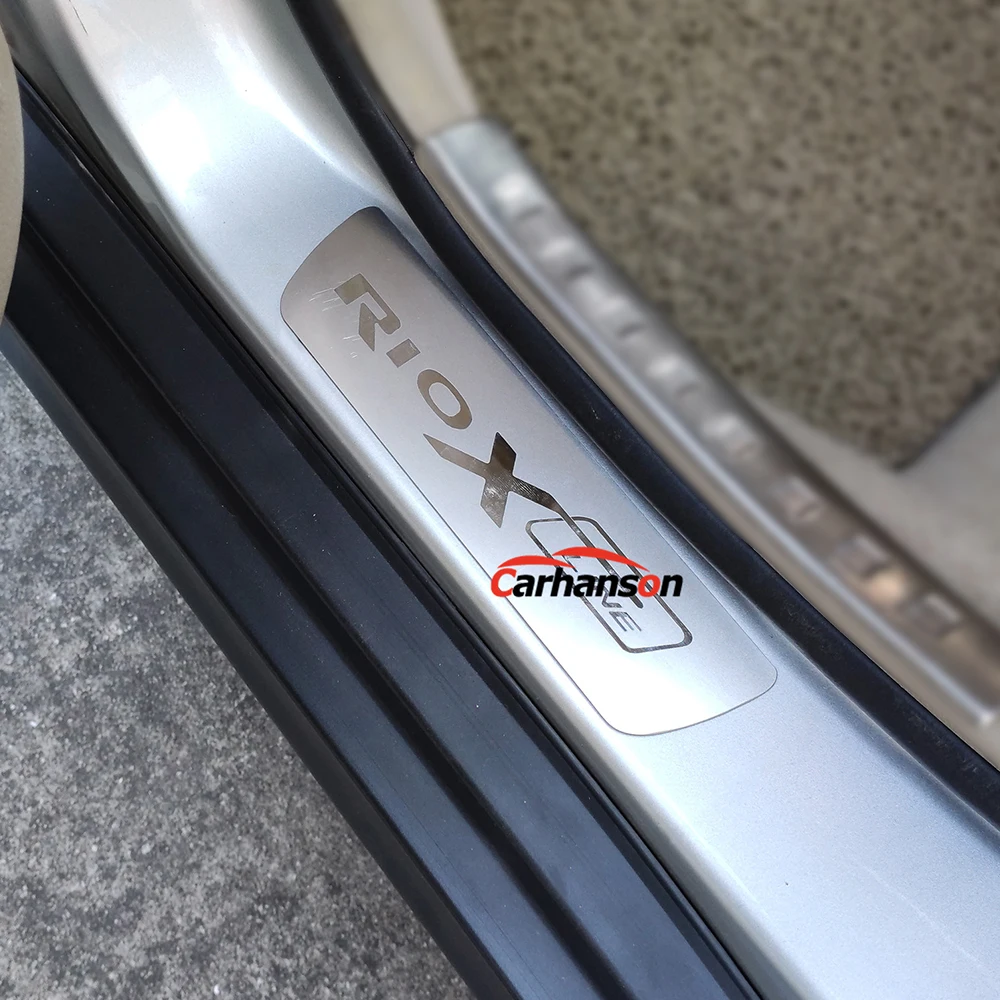 Car Styling Accessories For Kia Rio 3 4 5 X Line Door Sill Threshold Scuff Pedal Protector Stainless Steel Trim  2015 2017 2021