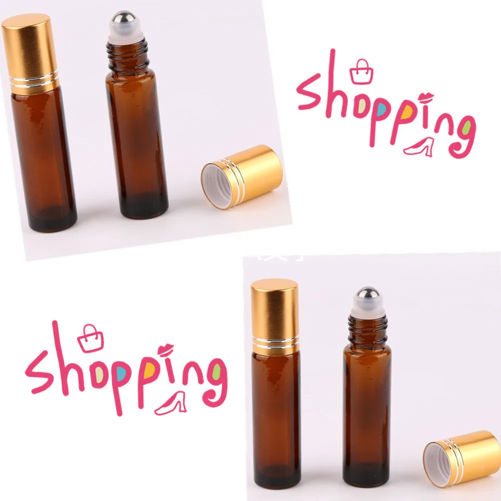 10 мл Толстый Стеклянный рулон на бутылках большой металлический роликовый шар