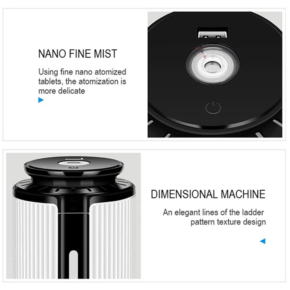 Aroma Diffuser Ultrasonic Humidifier Air Purifier Creative Portable Colorful Light 900ML Bedroom Home Decoration High-Capacity