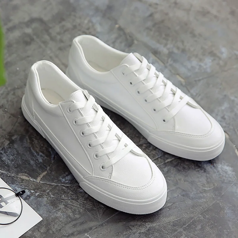 Кроссовки для студентов и школы женская спортивная обувь девочек белые/черные
