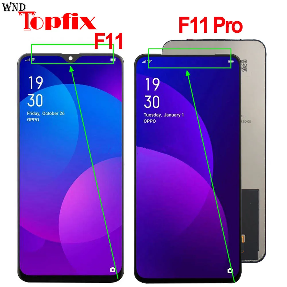ЖК-дисплей CPH1969 для OPPO F11 Pro с сенсорным экраном дигитайзер CPH1913 полная сборка