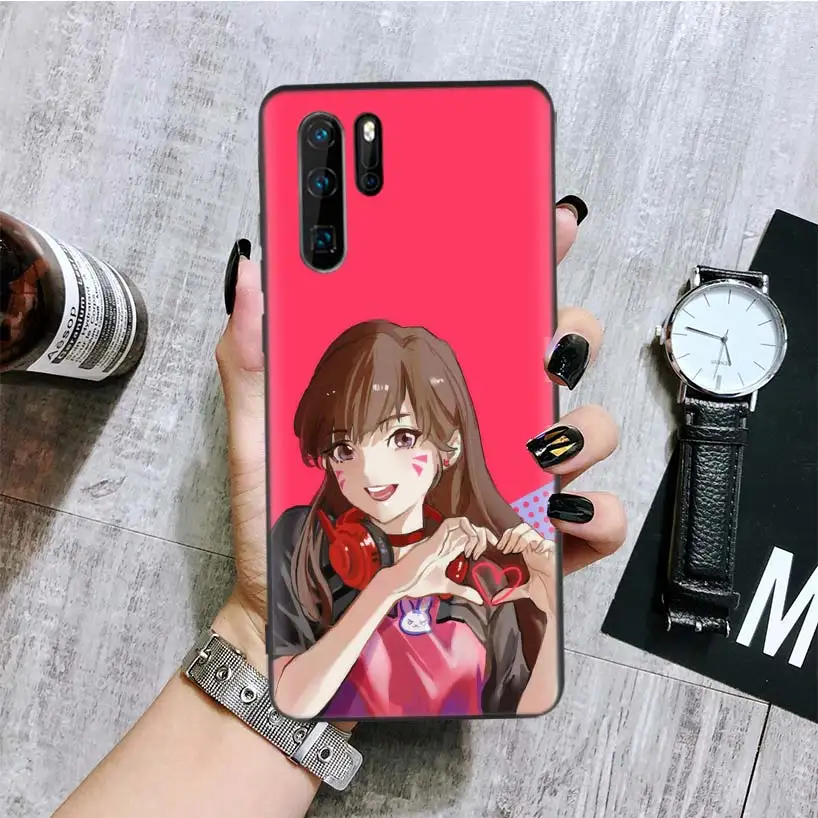 Overwatchs OW D. VA черный чехол для телефона huawei mate 30 20 10 P30 P20 P10 Pro Lite P Smart Z Роскошный чехол