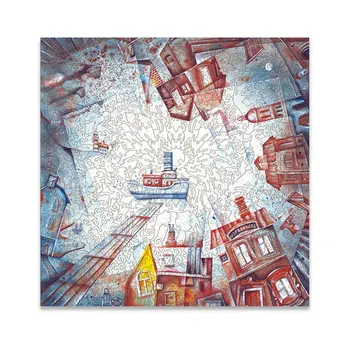 

480Pcs Dream Series Wooden Irregular Jigsaw Puzzle Intellectual Educational Game For Children Education Toys Birthday Gift -Boat