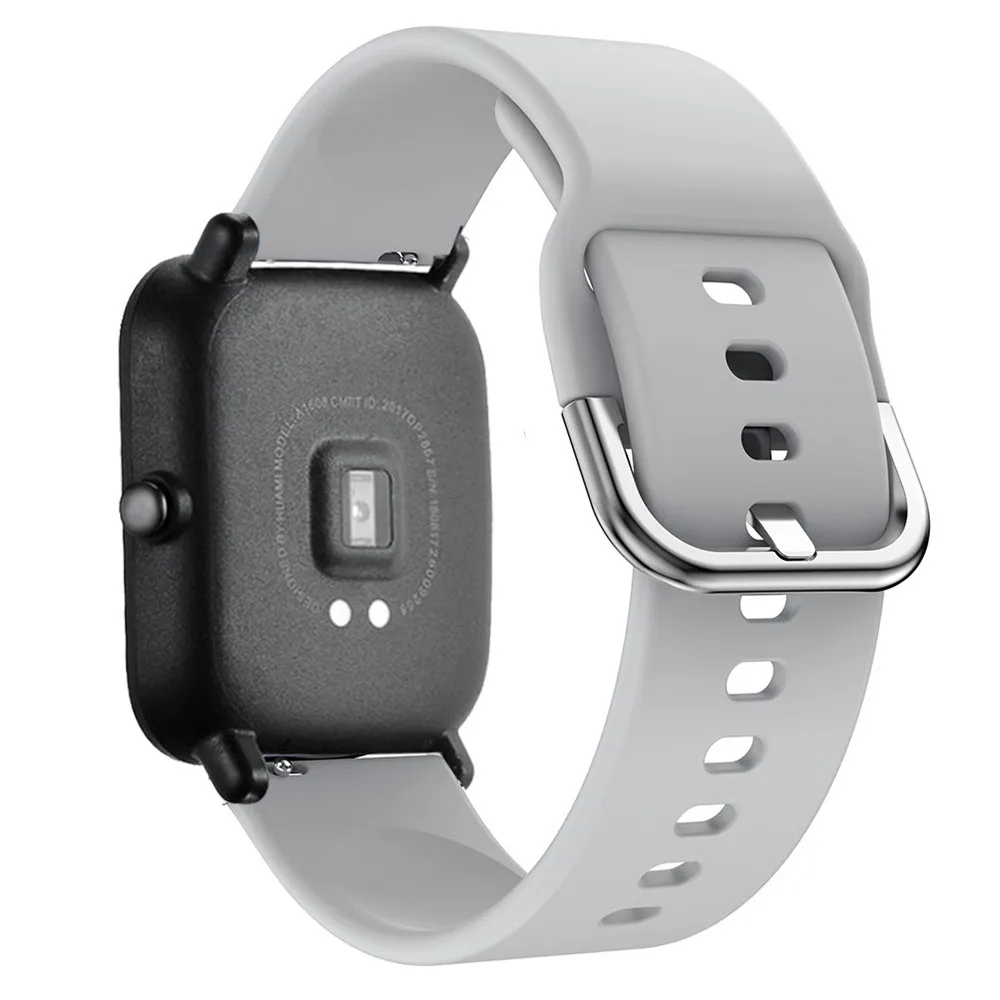 Спортивный силиконовый ремешок для часов Ремешок Для Xiaomi Huami Amazfit GTS/GTR 42 мм/Bip Lite Молодежные умные часы браслет сменный Браслет Correa