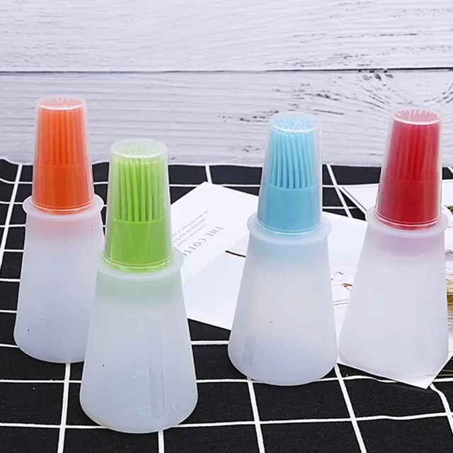 4Colors Szilikon Olajpalack Takaróolaj -Kefével Lapos Hőállóság Grillező Eszközök A Bbq Konyhai Sütőszerszámokhoz - Image 6