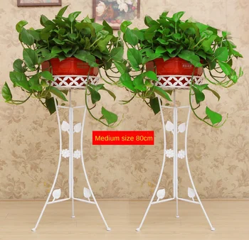

Creativity Thickening Wrought Iron Flower Shelf Multi-level Living Room Floor Balcony Folding Flower Stand Green Flower Shelf