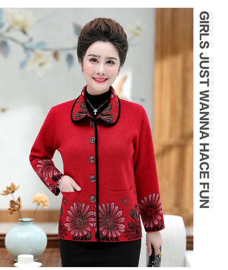 XJXKS ropa mujer Invierno большой свитер элегантный карман однобортный отложной воротник Женский вязаный свитер пальто