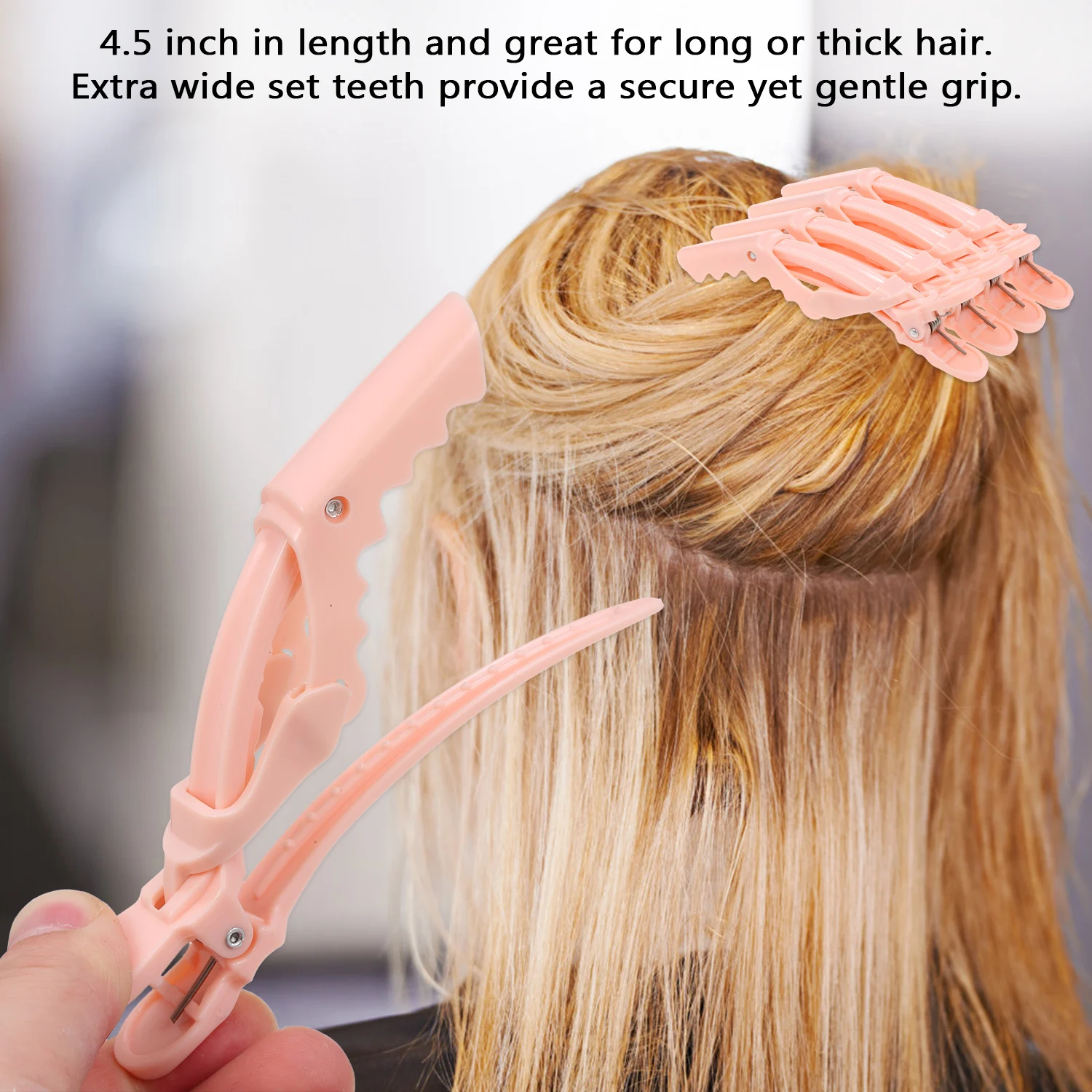 5Pcs Non Slip Hair Clips Hairdressing Styling Sectioning Clips Salon Alligator Clips for Thick Hair Hairgrips for Women Girls