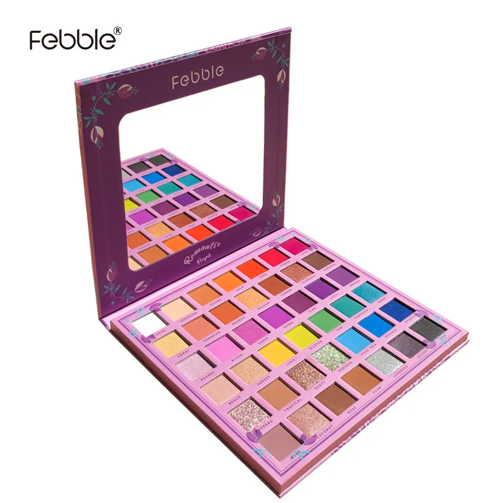 Febble Color Large Eyeshadow Palette Romantic Pigmentation Palette Maquillage Eye Shadow Makeup Maquillage Sombra Beauty - Eye Shadow - AliExpress
