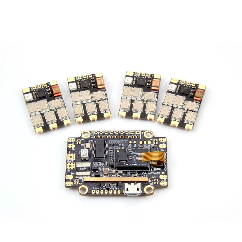 HOLYBRO Kakute F7 AIO F7 Flight Con ТРОЛЛЕР W/OSD BEC Датчик тока и 4 шт. 65A BLheli_32 Tekko32 F3 металлический ESC комбо для RC Dr