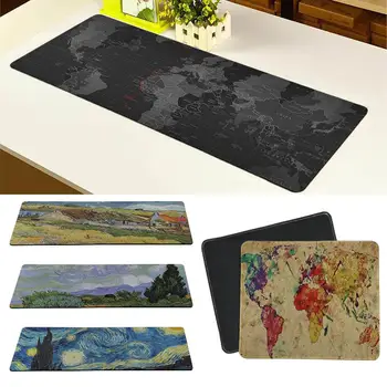 

van gogh mouse pads 70x30cm pad to mouse notbook computer mousepad world map gaming mousepad gamer to keyboard laptop mouse mat