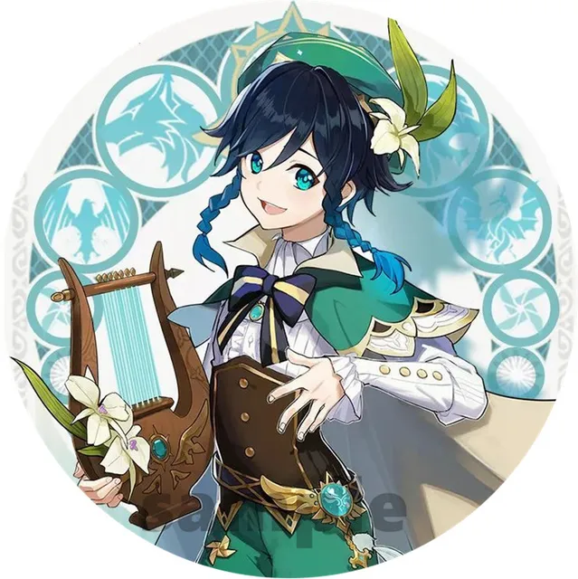 Free Shipping 58mm Online Game Genshin Impact Brooch Pin Cosplay Badge Accessories For Clothes Backpack Decoration gift 8