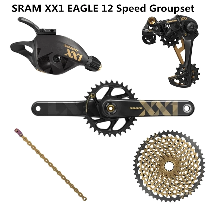 

SRAM XX1 EAGLE Groupset 12 Speed Mountain Road Bike Bicycle FC+CS+SL+RD+CN 12s 170 34T Crankset 10-50T cassette 126L Chain Shift
