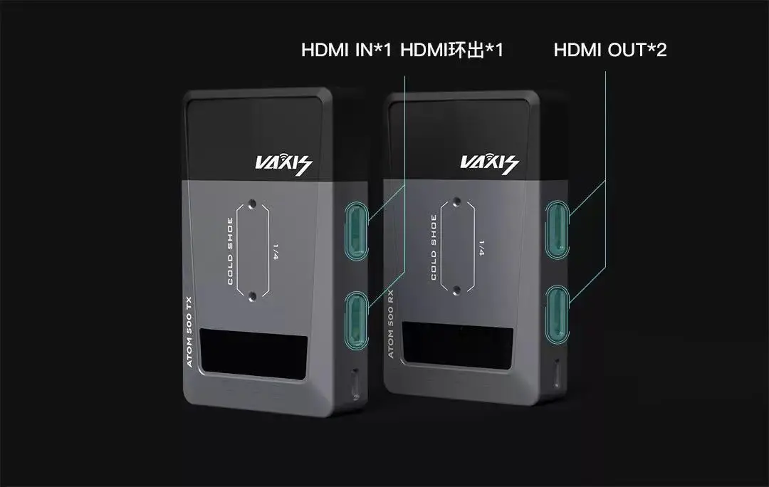 Vaxis ATOM 500 беспроводной двойной HDMI 1080P для камеры Ipad видео HD передатчик приемник VS Hollyland mars 300
