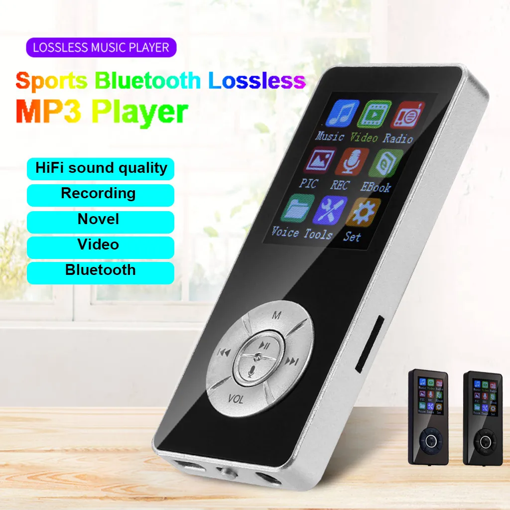 Новинка 20%, USB MP3 музыкальный плеер, цифровой ЖК-экран, поддержка 32 ГБ, TF карта и fm-радио с микрофоном, черный, синий mp3-плеер