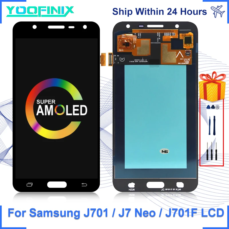 ЖК-дисплей Super AMOLED для Samsung Galaxy J7 Nxt сенсорный экран с дигитайзером запасные части