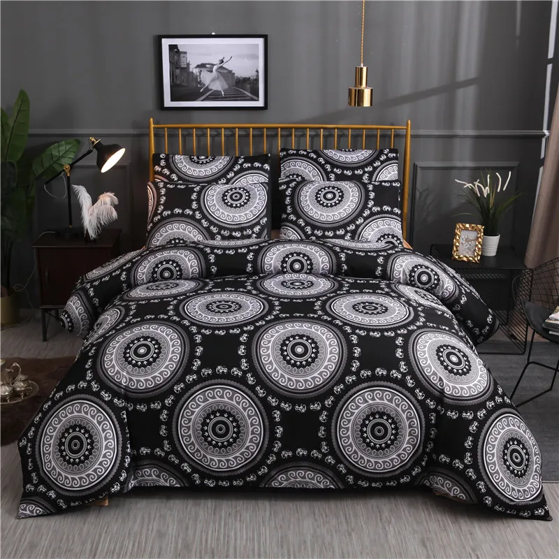 Богемные комплекты постельного белья Boho пододеяльник Королева Король одеяло покрывало постельное белье