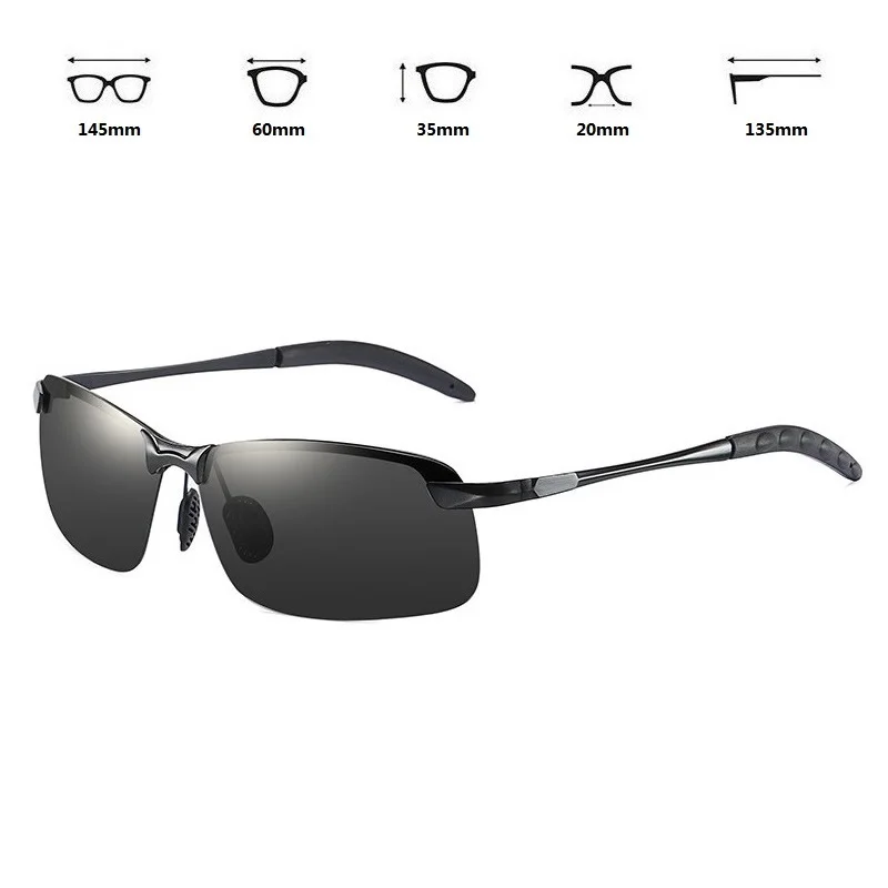 Neue polarisierte Sonnenbrille für Männer beim Fahren, Angeln, Wandern, Sonnenbrille, männlich, klassisch, Vintage, Herrenbrille, schwarze Schattierungen_voghion.com