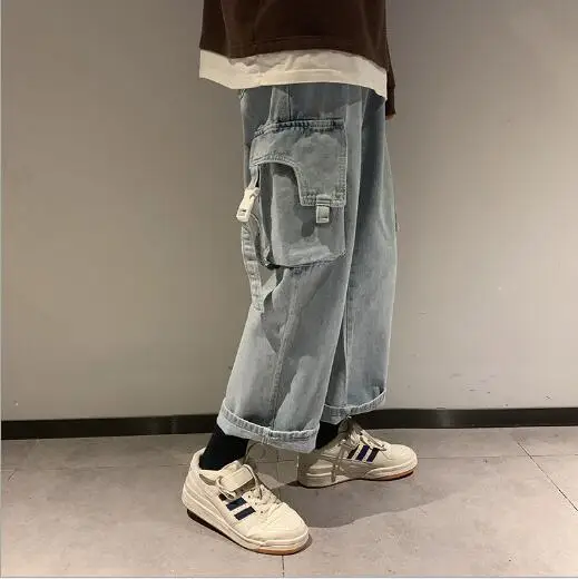 2021Spring And AutumnRetro Denim Pants Men