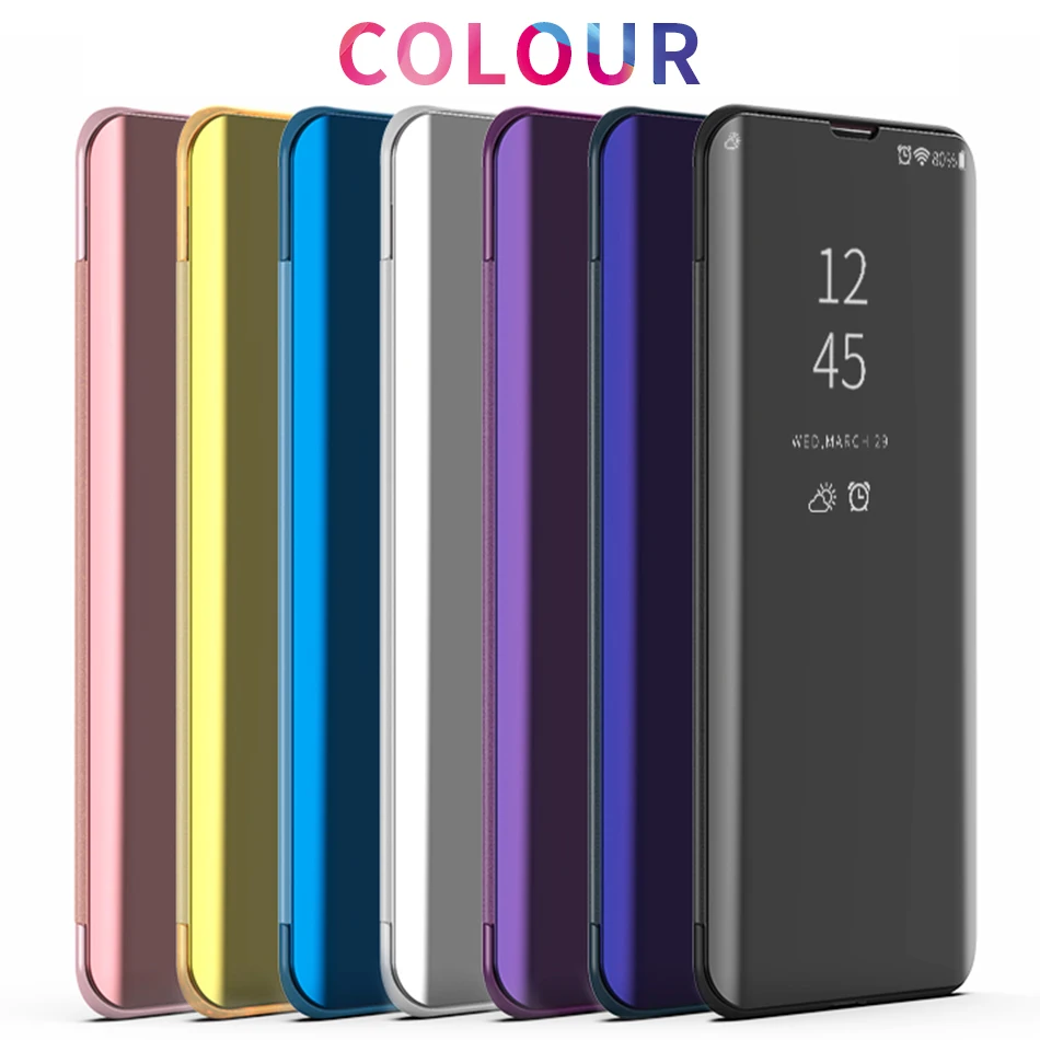 Зеркальный Чехол книжка для Oppo A5 AX5 A3S Find X F11 Reno Ace Realme 5 3 2 2Z Z C2 A1K Cover A9 2020 A3 A11|Бамперы|