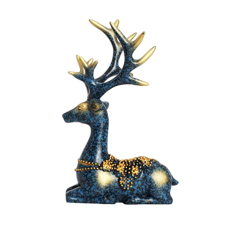 2Pcs Mini Car Ornaments Dashboard Decor Resin Lovely Deer Animal Figurines Gifts B99