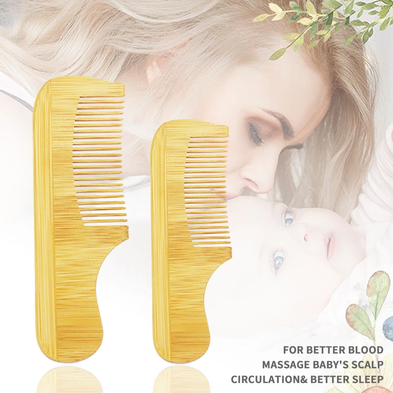 Moq Customized Logo Natural Eco Bamboo Baby Hair Comb Small Mini Pocket | Красота и здоровье