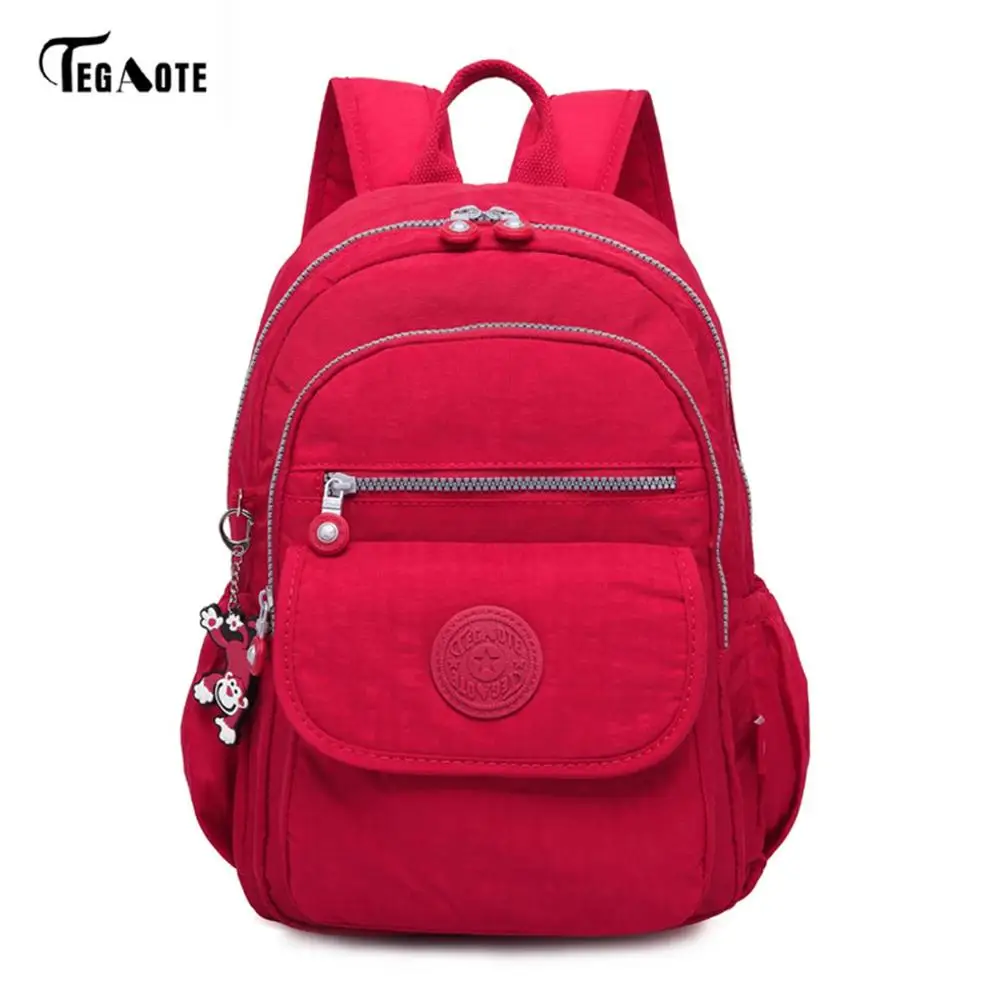 Школьные рюкзаки для ноутбука для девочек-подростков Mochila женские рюкзаки противоугонные водонепроницаемые сумки для мужчин и женщин - Цвет: Красный