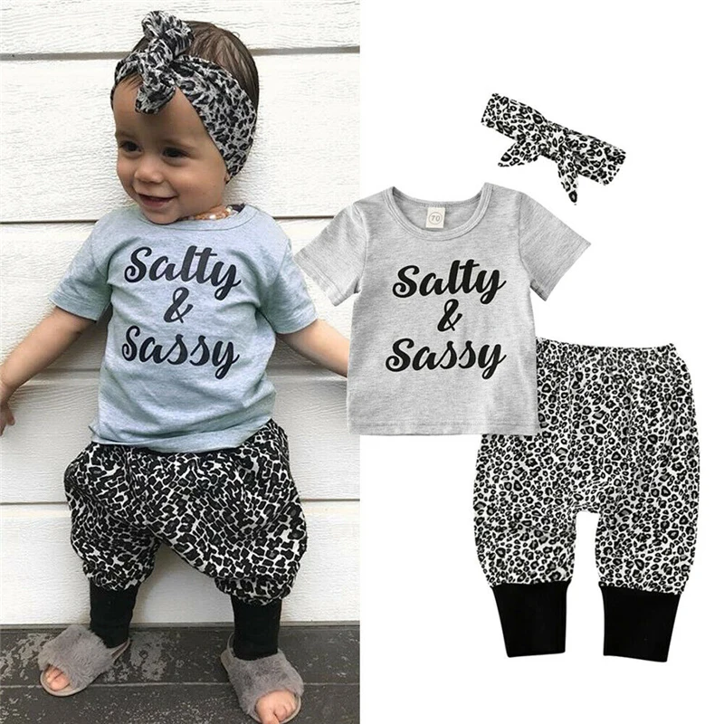 Одежда для новорожденных футболка с леопардовым принтом мальчиков и девочек